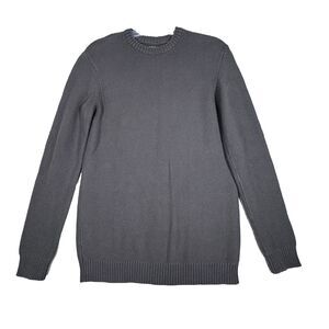 Pact Organic Sweater Mens Medium Gray Organic Cotton‎ Preppy Neutral Minimalist